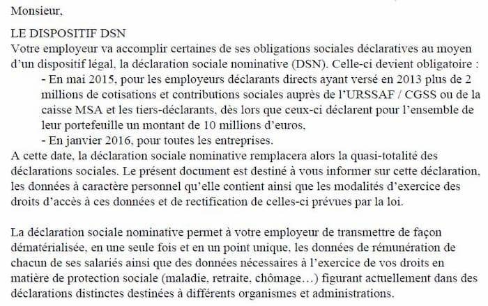 exemple lettre information salariés