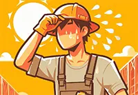 affiche information forte chaleur travail