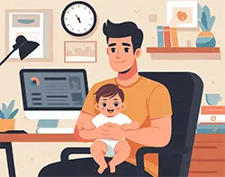 cong&eacute; paternit&eacute; dur&eacute;e