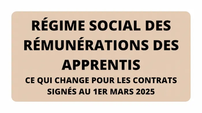 r&eacute;gime social r&eacute;mun&eacute;ration apprentis