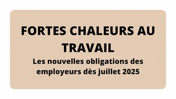 fortes chaleurs au travail